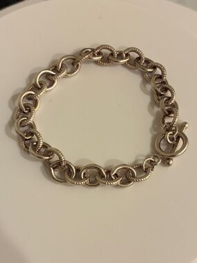 Gold-Tone Link Bracelet with Toggle Clasp
